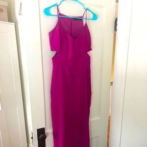 Long magenta gown
